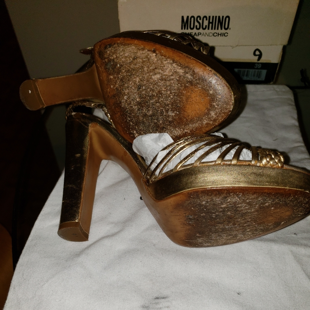 MOSCHINO gold sandals - Picture 5 of 6